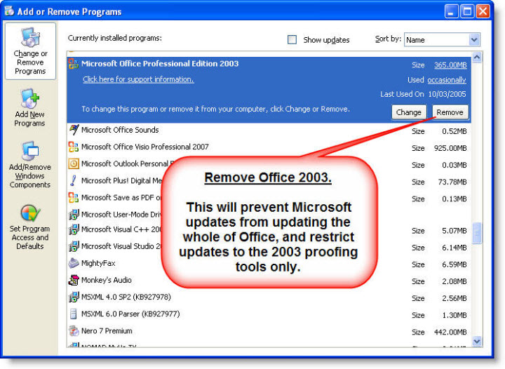 microsoft office 2003 proofing tools arabic names